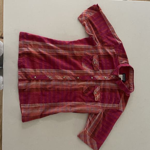 Women's Pearl-Snap Western Patagonia Top Cowgirl Size 8 - Picture 2 of 7
